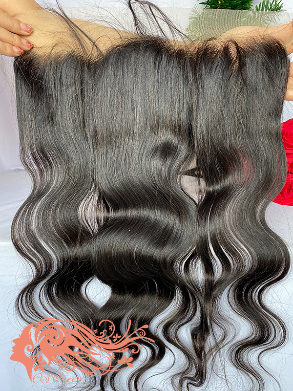 Csqueen Raw Line Wavy 13x4 Transparent lace Frontal 100% Human Hair - Click Image to Close